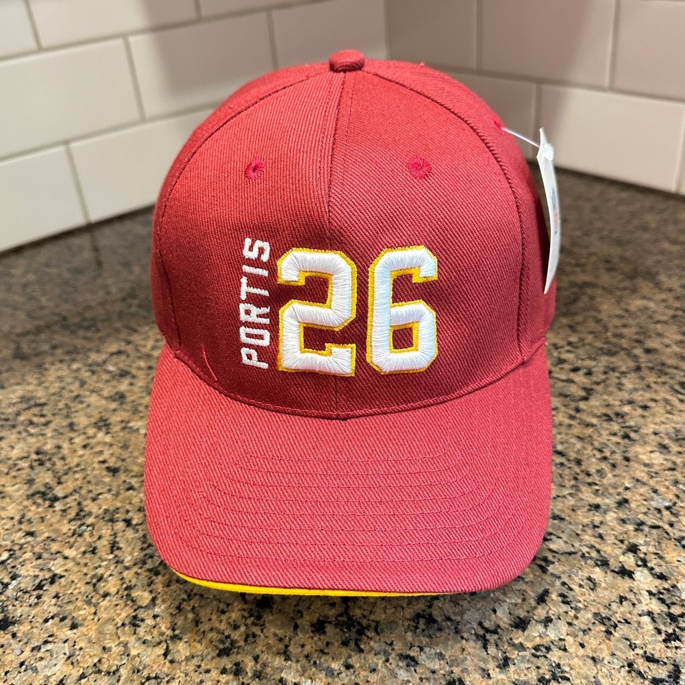 Vtg Washington Redskins Hat NFL Portis 26 Adjustable Red Deadstock New